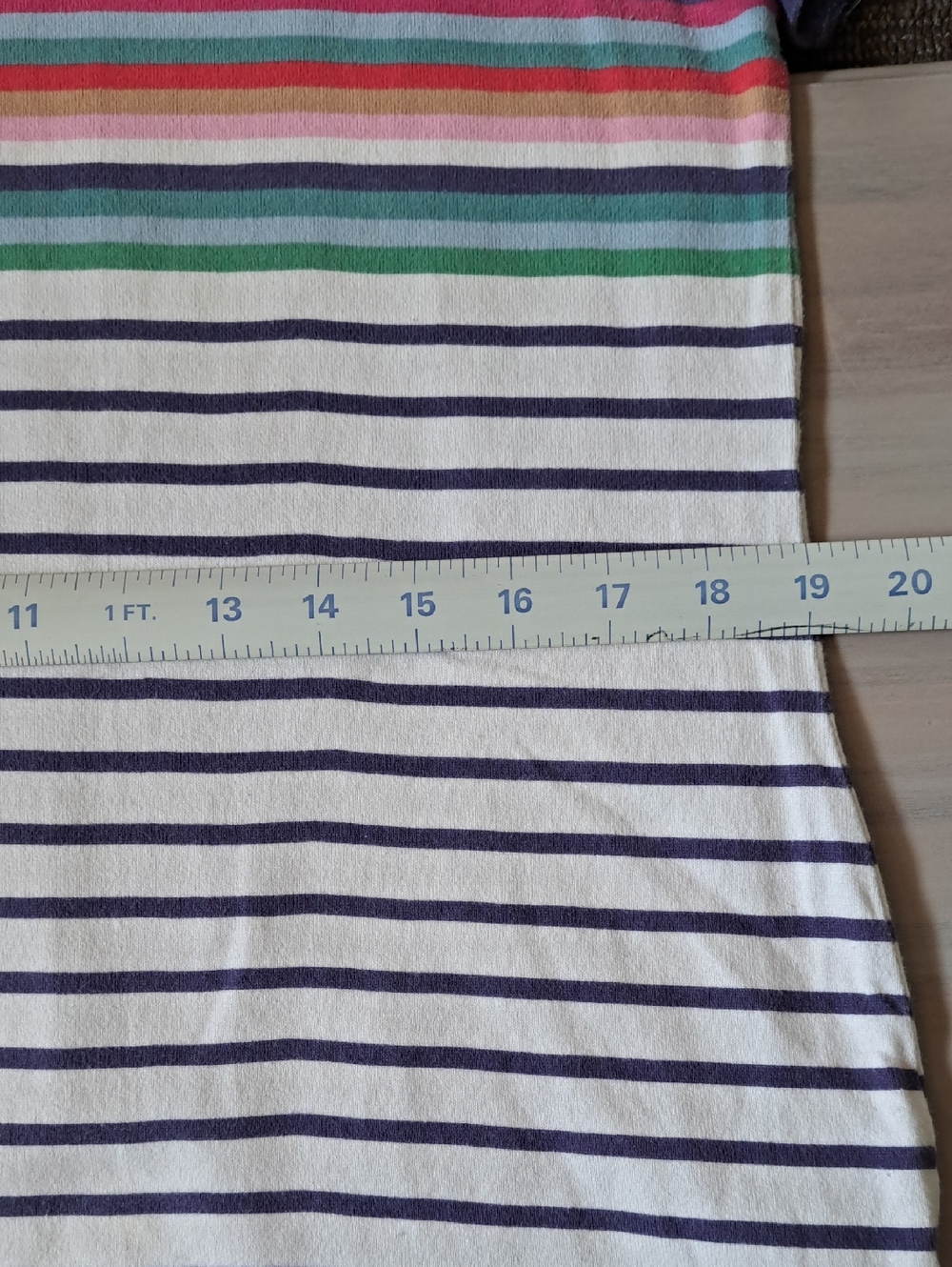 Joules Riviera Rainbow Stripe Cotton Shift T-Shirt Dress Nautical Comfy Causal - Picture 10 of 12